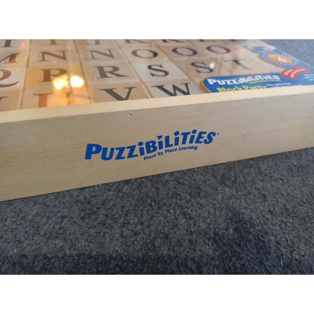 Puzzibilities by Small World Toys All Wood Alphabet Blocks in Wood Case 2000